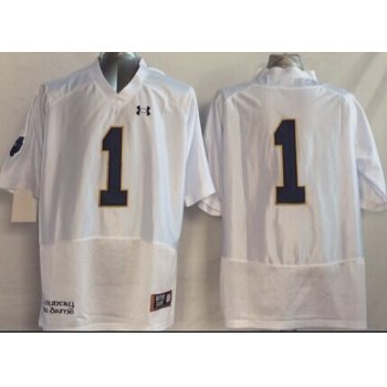 Notre Dame Fighting Irish #1 Greg Bryant 2014 White Jersey