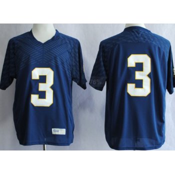 Notre Dame Fighting Irish #3 Joe Montana 2013 Navy Blue Jersey