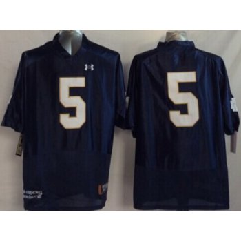 Notre Dame Fighting Irish #5 Everett Golson 2014 Blue Jersey