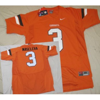 Oklahoma State Cowboys #3 Isaac Maselera Orange Jersey