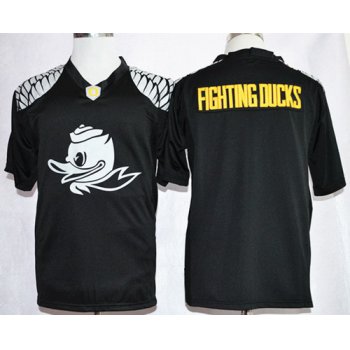 Oregon Ducks Blank Fighting Ducks Team Pride Fashion Black Jersey