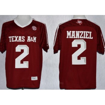 Texas A&M Aggies #2 Johnny Manziel 2013 Red Jersey