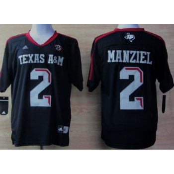 Texas A&M Aggies #2 Johnny Manziel Black Jersey