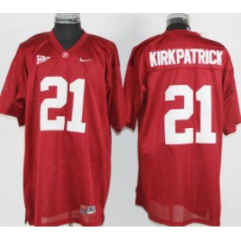 Alabama Crimson Tide #21 Kirkpatrick Red Jersey