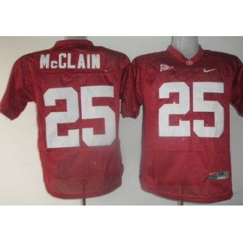 Alabama Crimson Tide #25 McClain Red Jersey