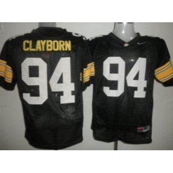 Iowa Hawkeyes #94 Adrian Clayborn Black Jersey