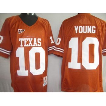 Texas Longhorns #10 Young Orange Jersey