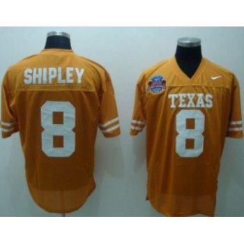 Texas Longhorns #8 Shipley Orange Jersey