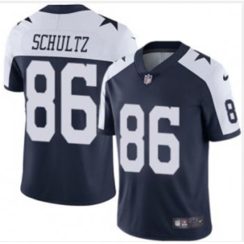 Men Dallas Cowboys #86 Dalton Schultz Vapor Limited Navy Thanksgiving Jersey