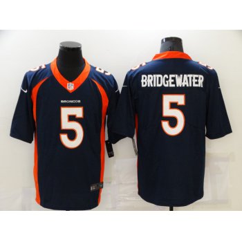 Men's Denver Broncos #5 Teddy Bridgewater Navy Blue 2021 Vapor Untouchable Stitched NFL Nike Limited Jersey