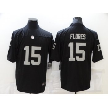 Men's Las Vegas Raiders #15 Tom Flores Black 2021 Vapor Untouchable Stitched NFL Nike Limited Jersey