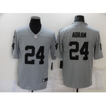 Men's Las Vegas Raiders #24 Johnathan Abram Nike Gray Gridiron 2018 Vapor Untouchable NFL Gray Limited Jersey