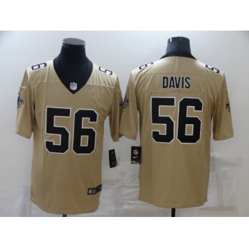 Men's New Orleans Saints #56 Demario Davis Gold 2019 Inverted Legend Stitched NFL Nike Limited Jersey