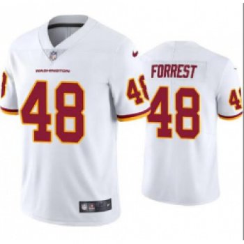 Men's Nike Washington Redskins #48 Darrick Forrest Football White Vapor Limited Jersey