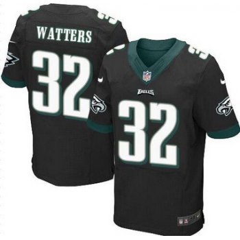 Men's Philadelphia Eagles #32 Ricky Watters Black Retired Player NFL Nike Elite Jersey