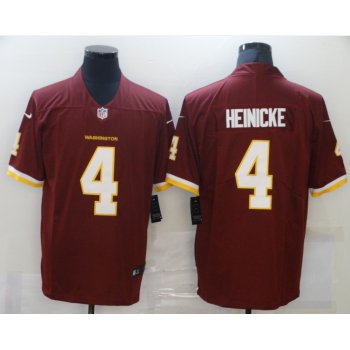 Men's Washington Redskins #4 Taylor Heinicke Burgundy Red NEW 2020 Vapor Untouchable Stitched NFL Nike Limited Jersey