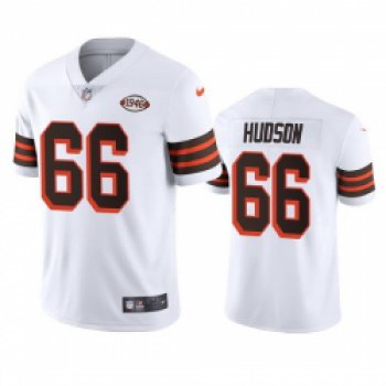 Cleveland Browns 66 James Hudson Nike 1946 Collection Alternate Vapor Limited NFL Jersey White