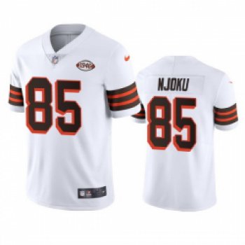 Cleveland Browns 85 David Njoku Nike 1946 Collection Alternate Vapor Limited NFL Jersey White