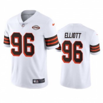 Cleveland Browns 96 Jordan Elliott Nike 1946 Collection Alternate Vapor Limited NFL Jersey White