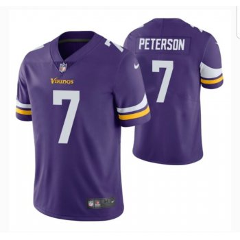 Men Minnesota Vikings #7 Patrick Peterson Purple Vapor Untouchable Limited Stitched NFL Jersey