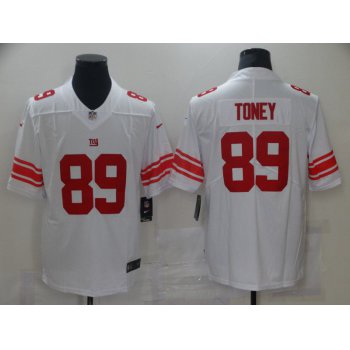 Men New York Giants 89 Toney White Nike Vapor Untouchable Limited 2021 NFL Jersey