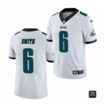 Men Philadelphia Eagles #6 DeVonta Smith 2021 NFL Draft White Vapor Untouchable Limited Stitched Jersey