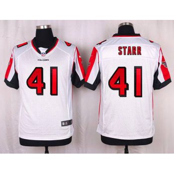 Men's Atlanta Falcons #41 Tyler Starr White Road NFL Nike Elite Jersey