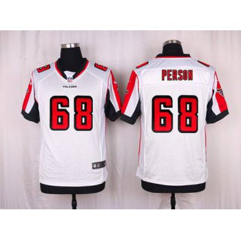 Men's Atlanta Falcons #68 Mike Person White Road NFL Nike Elite Jersey