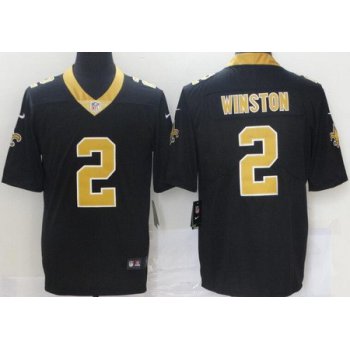 Men's New Orleans Saints #2 Jameis Winston Black 2021 Vapor Untouchable Stitched NFL Nike Limited Jersey