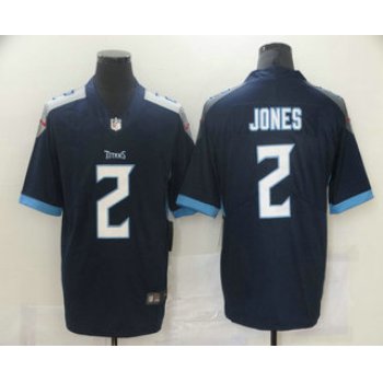 Men's Tennessee Titans #2 Julio Jones Navy Vapor Untouchable Limited Jersey