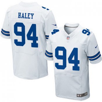 Men's Dallas Cowboys #94 Charles Haley White Retired Player NFL Nike Elite Jersey