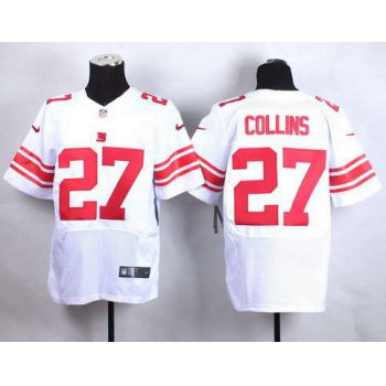 Men's New York Giants #27 Landon Collins Nike White Elite Jersey