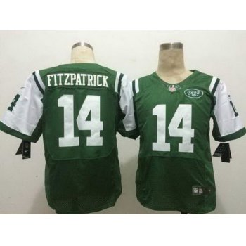 Men's New York Jets #14 Ryan Fitzpatrick Green Team Color NFL Nike Elite Jersey