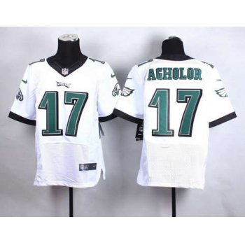 Men's Philadelphia Eagles #17 Nelson Agholor 2014 Nike White Elite Jersey