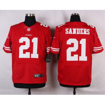 Men's San Francisco 49ers #21 Deion Sanders Scarlet Red Retired Player NFL Nike Elite Jersey