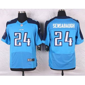 Men's Tennessee Titans #24 Coty Sensabaugh Light Blue Team Color NFL Nike Elite Jersey