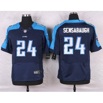 Men's Tennessee Titans #24 Coty Sensabaugh Navy Blue Alternate NFL Nike Elite Jersey