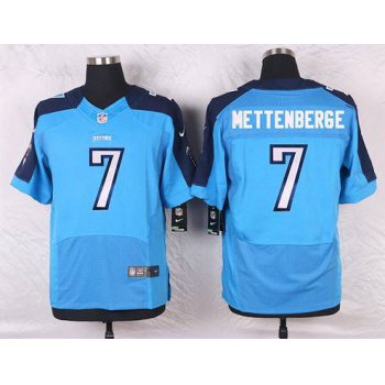 Men's Tennessee Titans #7 Zach Mettenberger Light Blue Team Color NFL Nike Elite Jersey