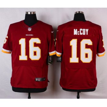 Men's Washington Redskins #16 Colt McCoy Burgundy Red Team Color NFL Nike Elite Jersey