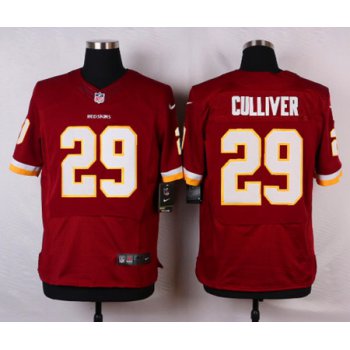 Men's Washington Redskins #29 Chris Culliver Burgundy Red Team Color NFL Nike Elite Jersey