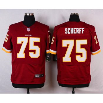 Men's Washington Redskins #75 Brandon Scherff Burgundy Red Team Color NFL Nike Elite Jersey