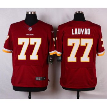 Men's Washington Redskins #77 Shawn Lauvao Burgundy Red Team Color NFL Nike Elite Jersey