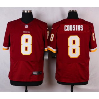 Men's Washington Redskins #8 Kirk Cousins Burgundy Red Team Color NFL Nike Elite Jersey