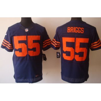 Nike Chicago Bears #55 Lance Briggs Blue With Orange Elite Jersey