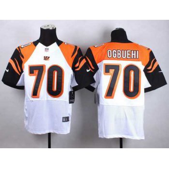 Nike Cincinnati Bengals #70 Cedric Ogbuehi White Elite Jersey