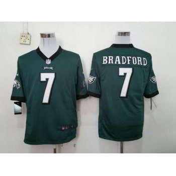 Nike Philadelphia Eagles #7 Sam Bradford Dark Green Game Jersey