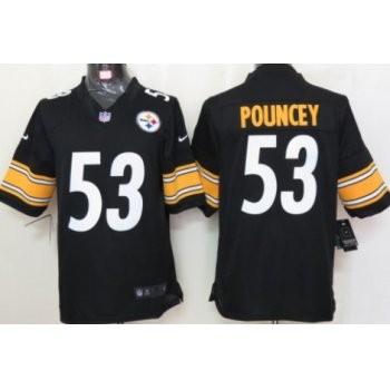 Nike Pittsburgh Steelers #53 Maurkice Pouncey Black Limited Jersey