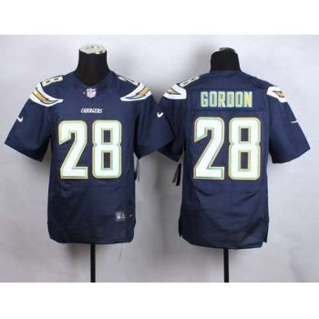 Nike San Diego Chargers #28 Melvin Gordon 2013 Navy Blue Elite Jersey