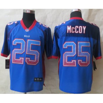 Nike Buffalo Bills #25 LeSean McCoy Drift Fashion Blue Elite Jersey