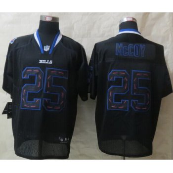 Nike Buffalo Bills #25 LeSean McCoy Lights Out Black Ornamented Elite Jersey